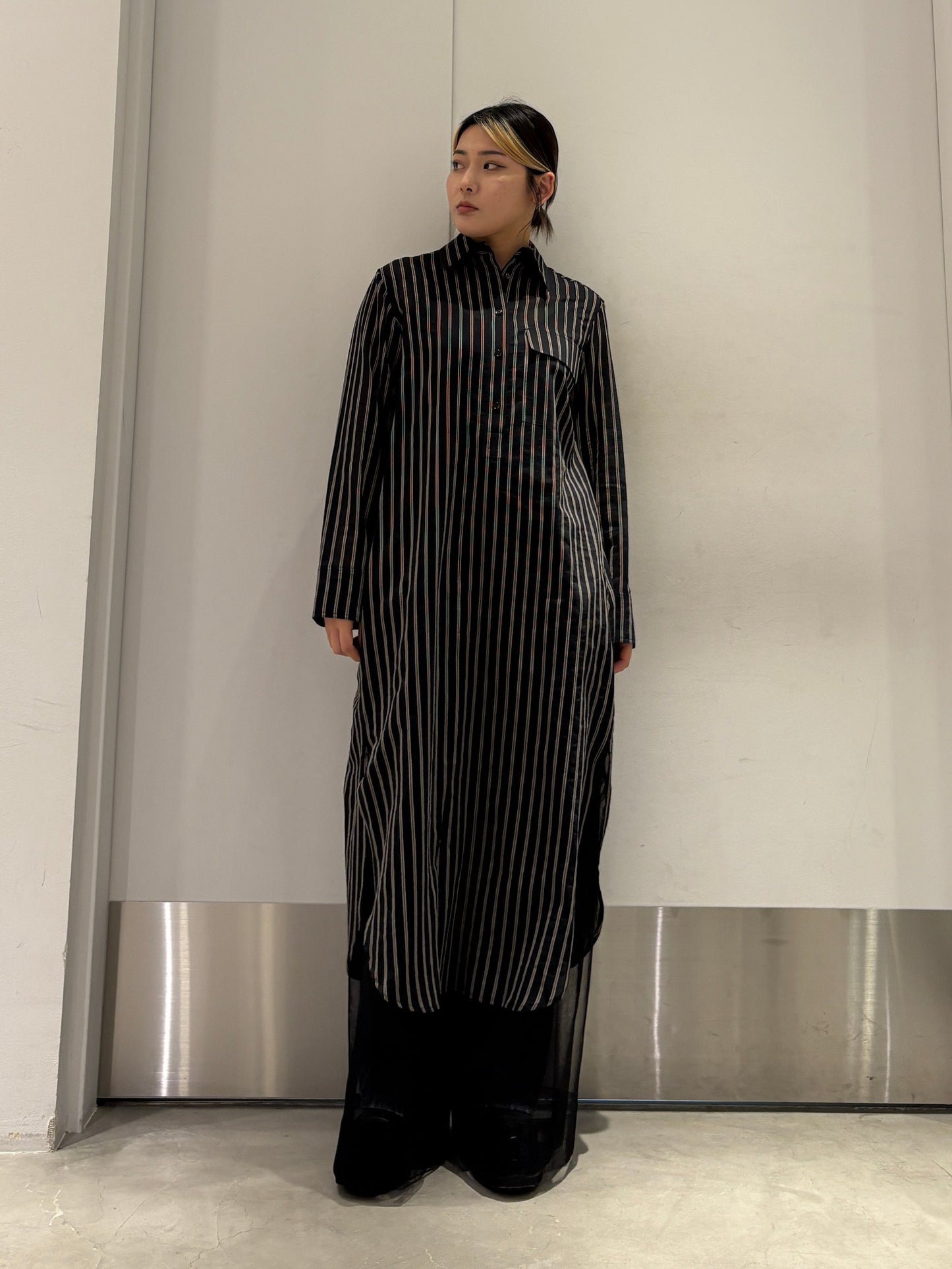 ストライプ柄ワンピース