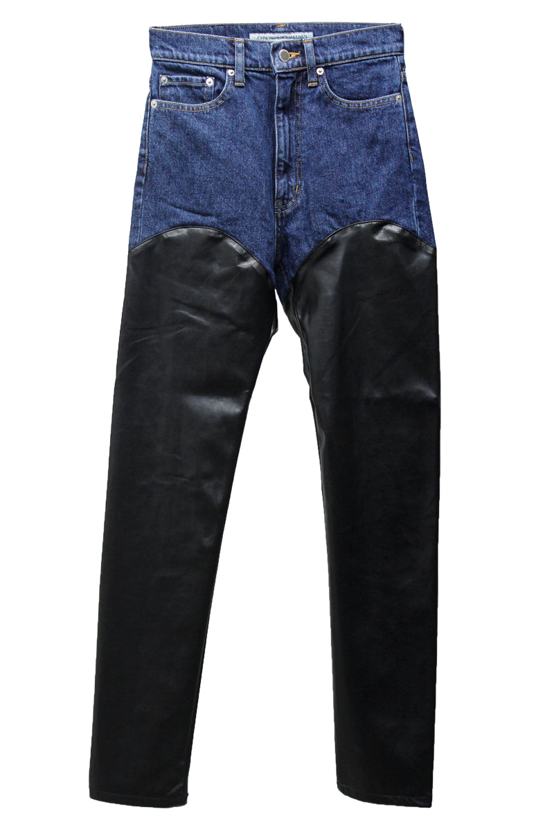 VEGAN LEATHER BI-COLOR PANTS