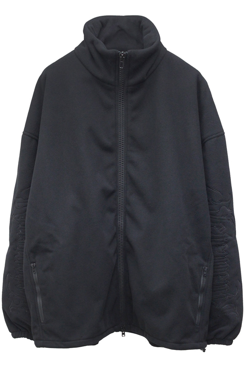 EMBROIDERED METAL LOGO FLEECE JACKET