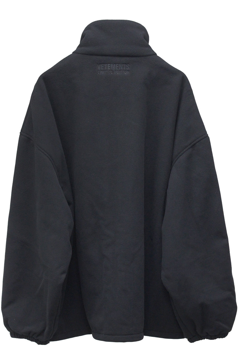 EMBROIDERED METAL LOGO FLEECE JACKET