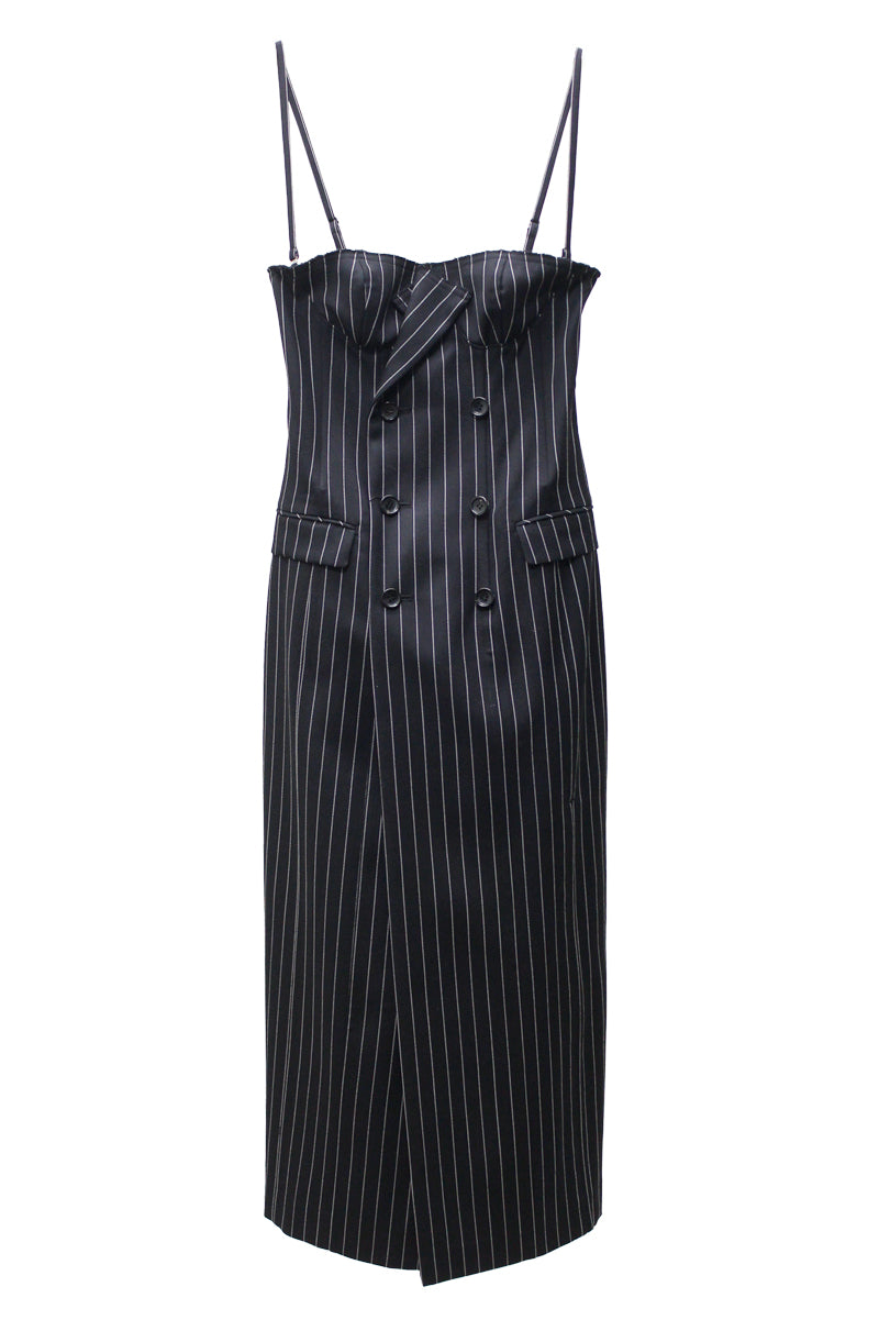 WOOL GABARDINE CORSET BUSTIER DRESS【25SS】