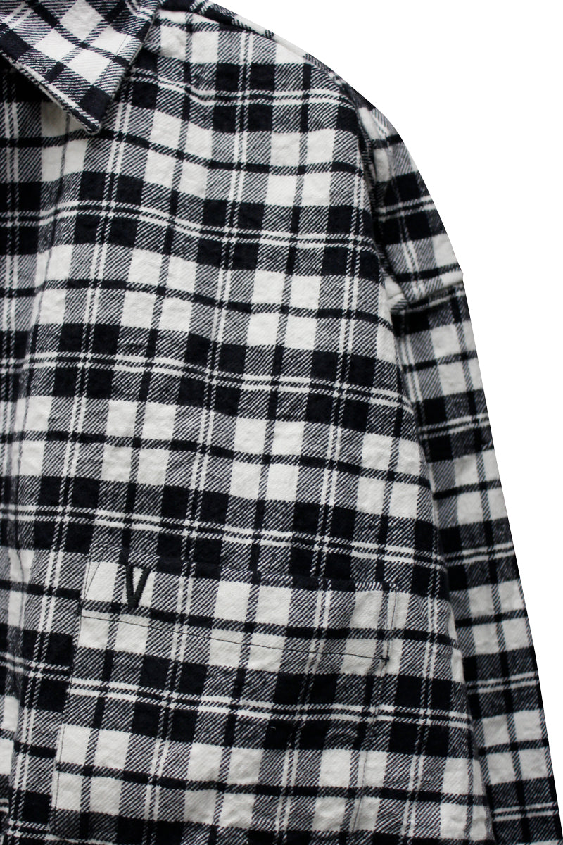 METALIZED WRINKLED PYJAMA SHIRT