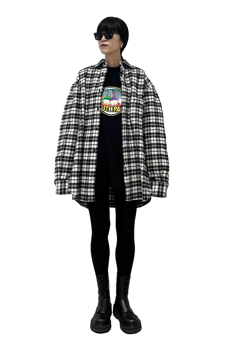 METALIZED WRINKLED PYJAMA SHIRT