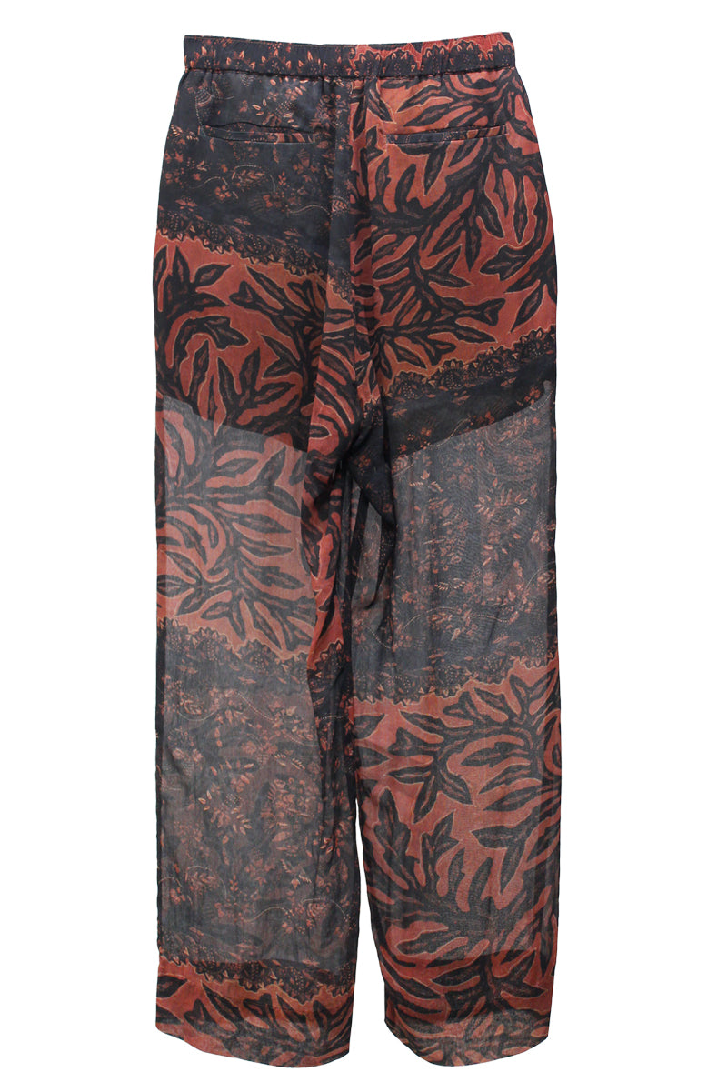 BOTANICAL PRINT EASY PANTS