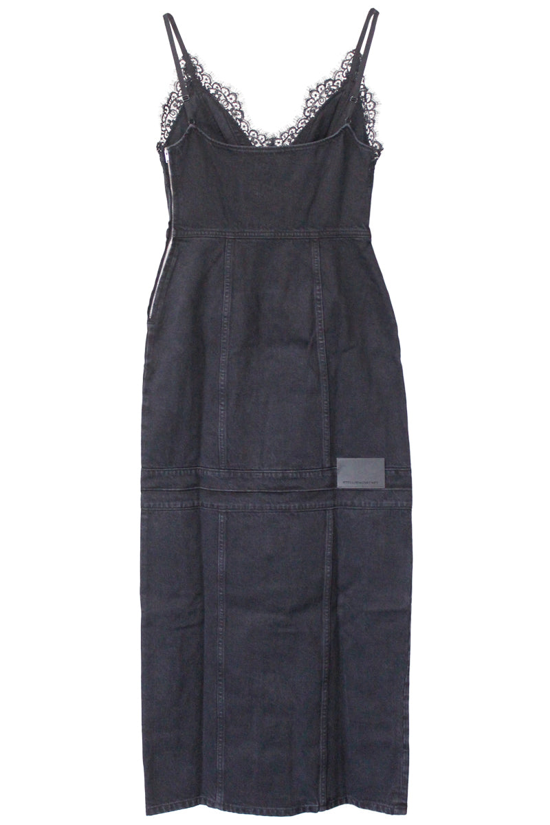 BLACK DENIM LACE DRESS【25AW】