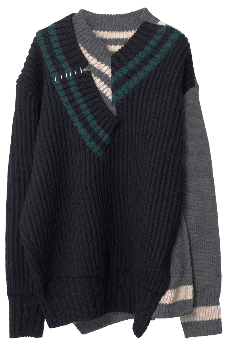 切替Vネックニット(BEACON)【25AW】