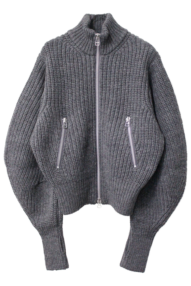 RIBED MASSIVE ROUNDED SLEEVE KNIT【25AW】