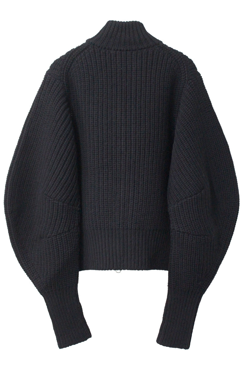 RIBED MASSIVE ROUNDED SLEEVE KNIT【25AW】