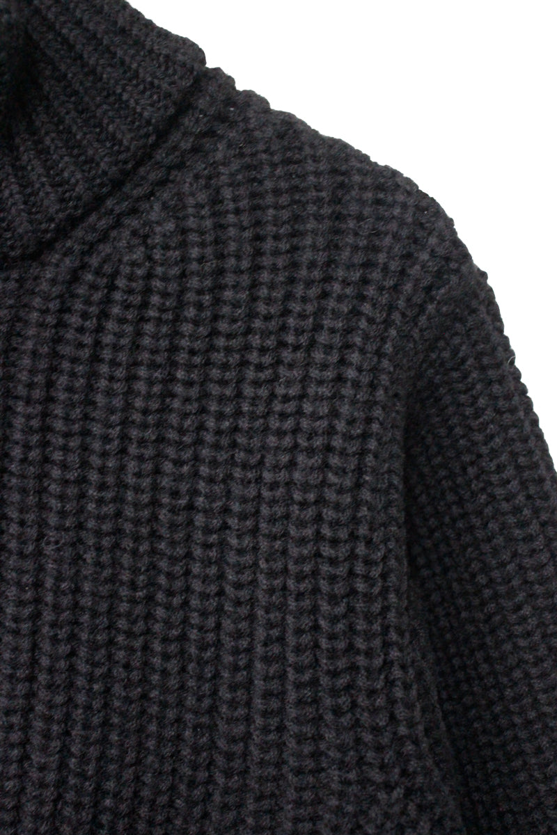 RIBED MASSIVE ROUNDED SLEEVE KNIT【25AW】