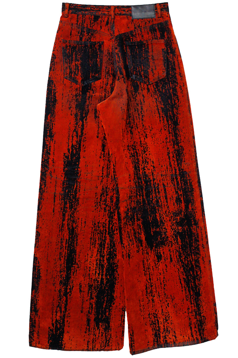 FLOCKED DENIM WIDE PANTS【25AW】