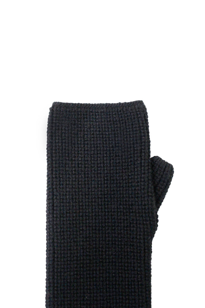 RIBED FINGERLESS KNIT GLOVES【25AW】