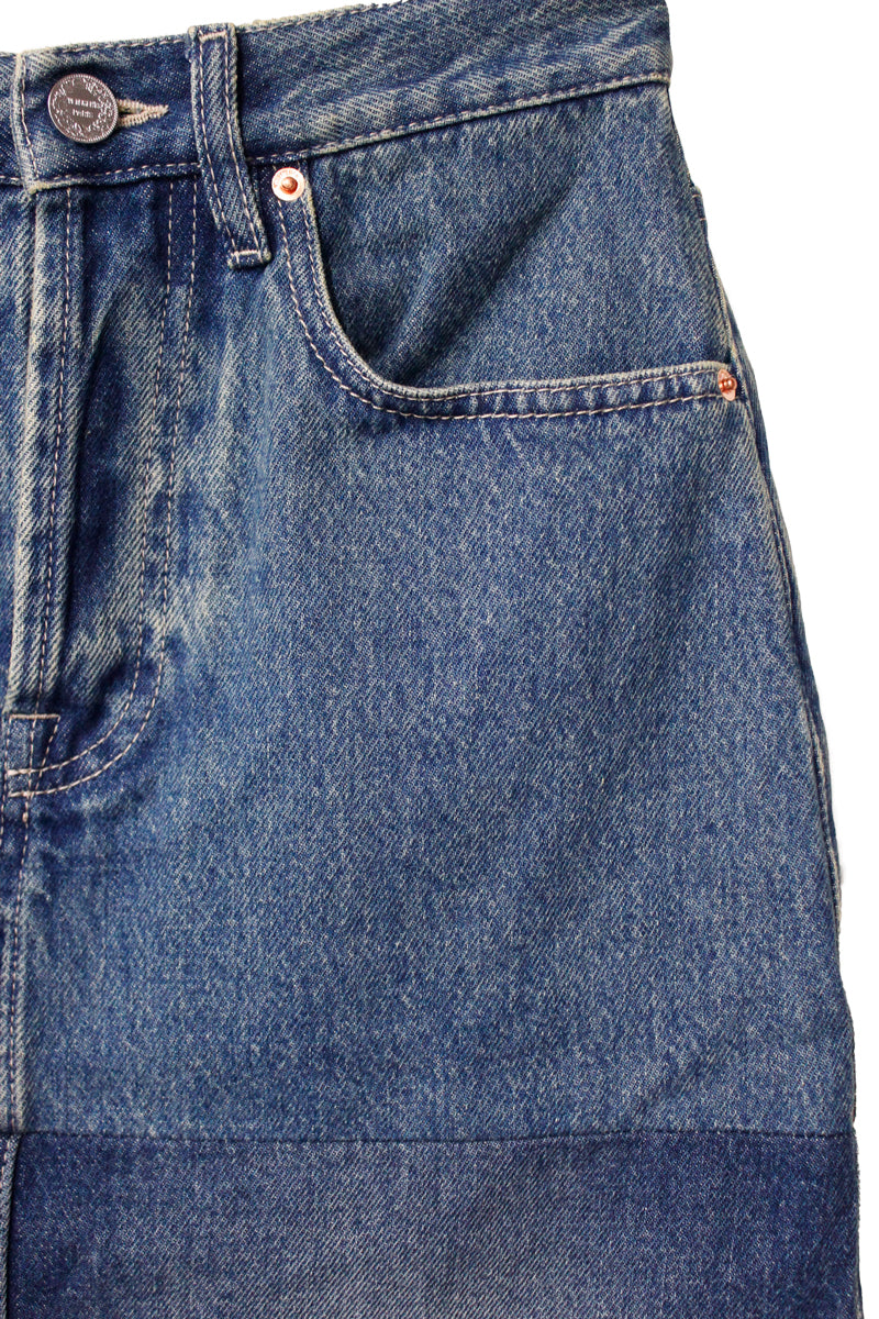 DOUBLE DENIM MIDI SKIRT【25AW】