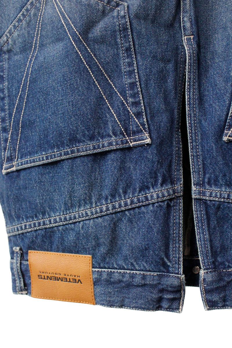 DOUBLE DENIM MIDI SKIRT【25AW】