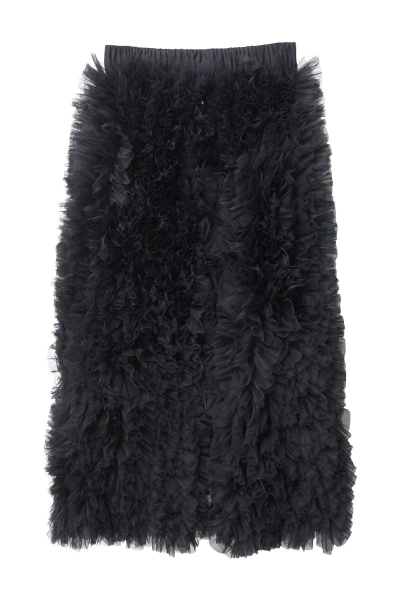 Ruffle Tulle Midi Skirt【25AW】