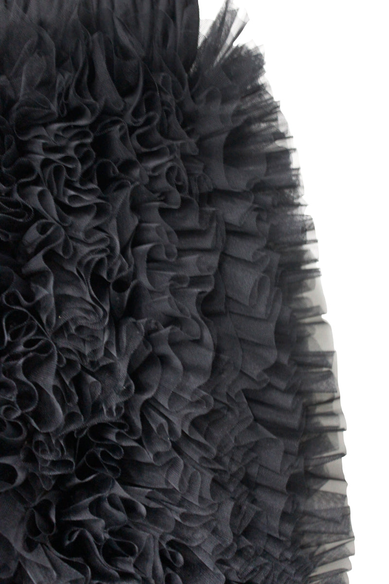 Ruffle Tulle Midi Skirt【25AW】