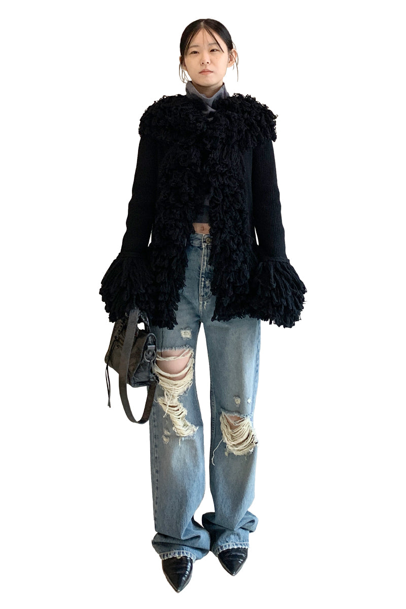 FRINGED EDGE CARDIGAN【25AW】