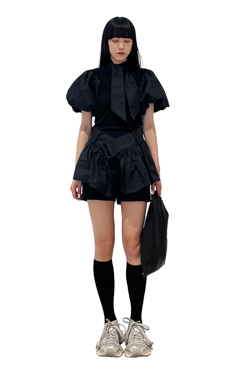 BELTED FLARE PUFF TOP【25AW】