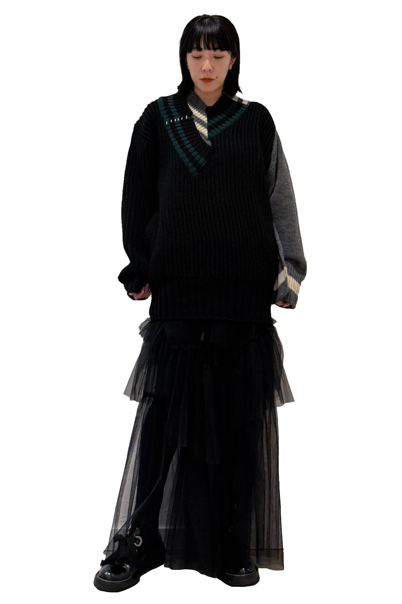 切替Vネックニット(BEACON)【25AW】