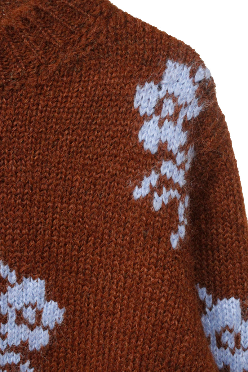 フラワー柄クルーネックニット【25AW】