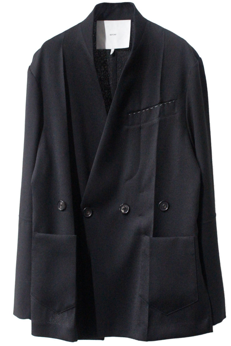 NO LAPEL ORIGAMI JACKET MATTE&SHINY【25AW】