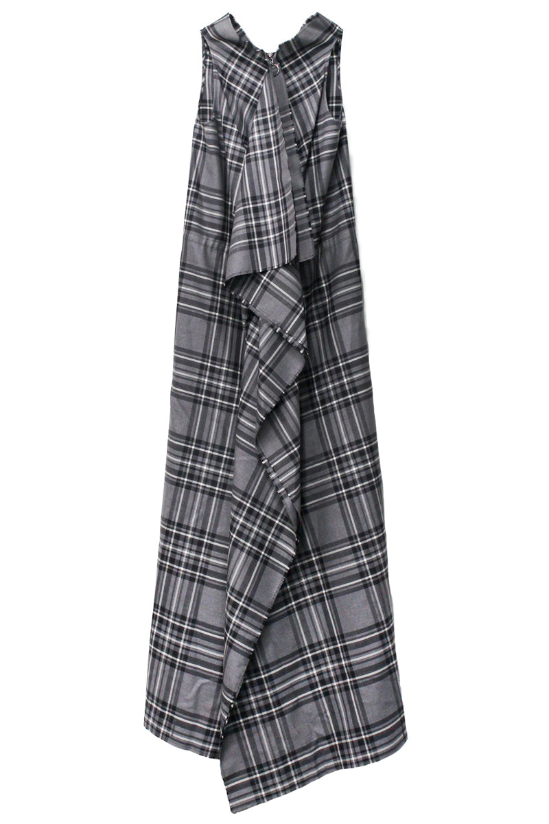 PANEL DRESS WOOL TARTAN【25AW】