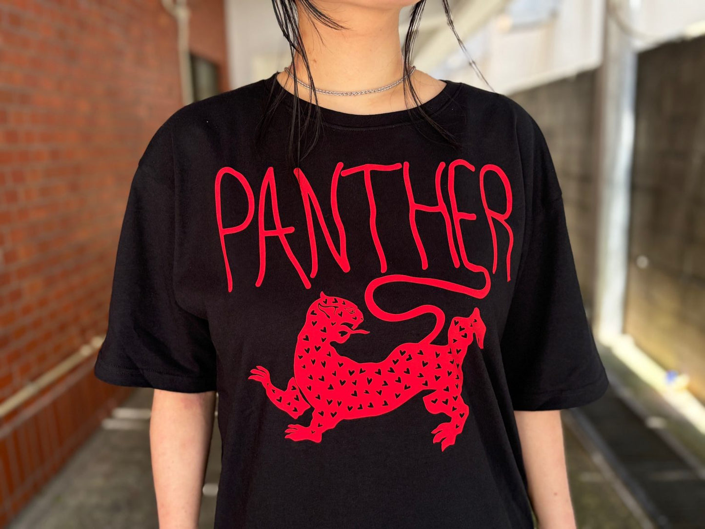 プリントコットンTシャツ