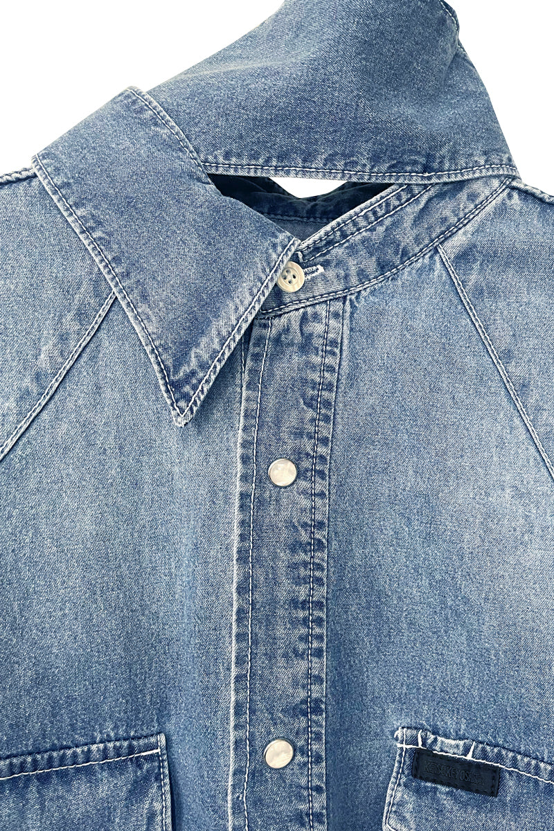 Oversized Long Collar Shirt