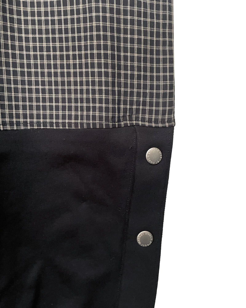 BROWN CHECKS×BLACK FLEECE PANTS