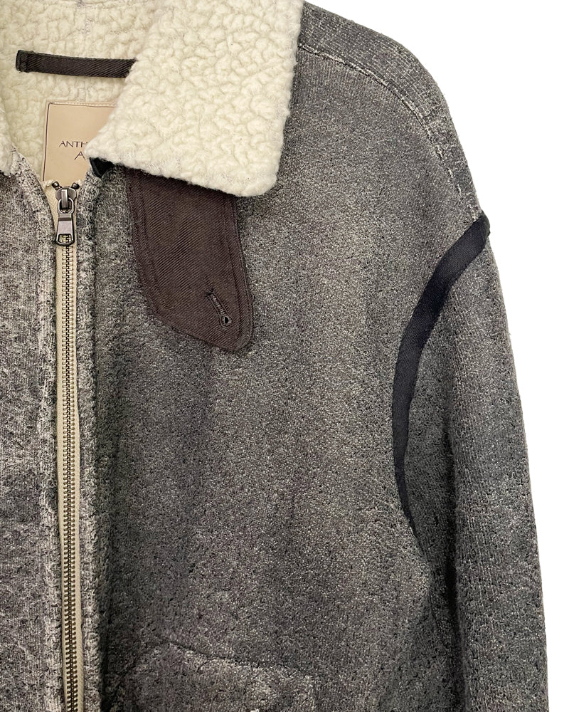 CRACK WOOL BOA BOMBER