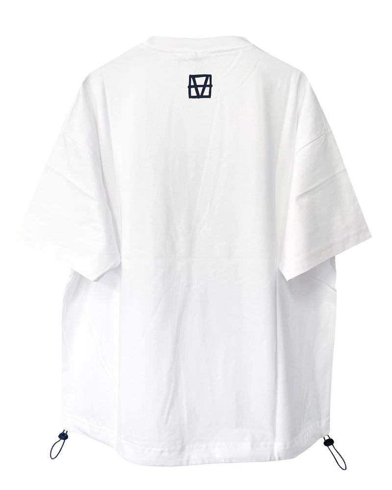 TAUPE DRAW CORD T-SHIRT