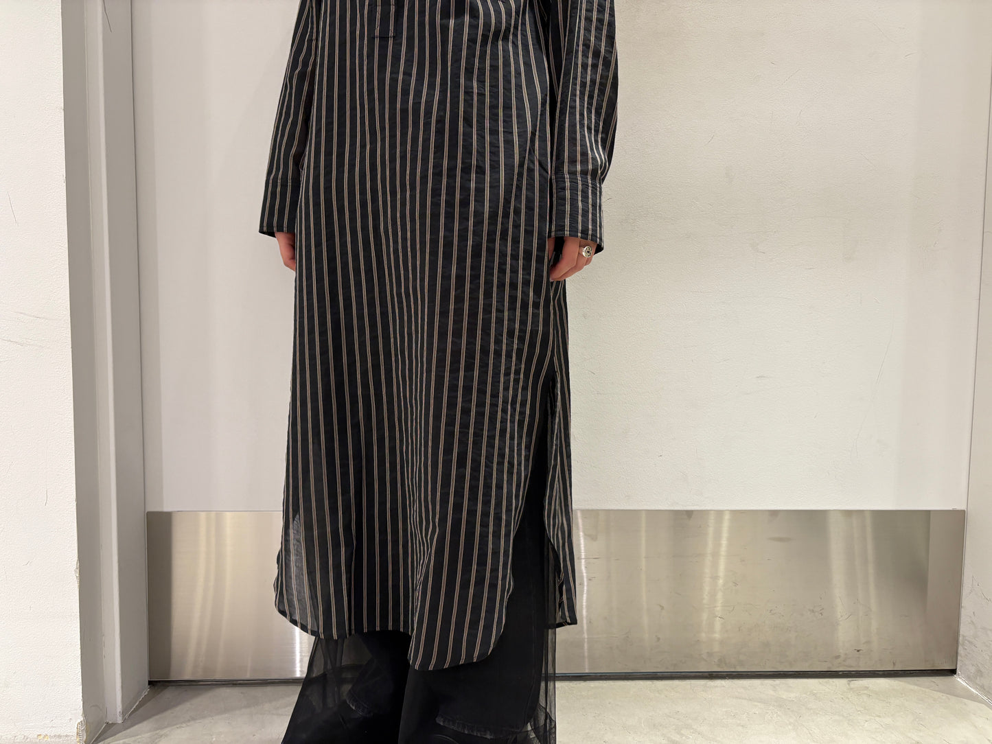 ストライプ柄ワンピース