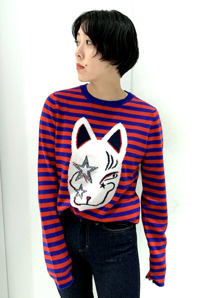 Lucky Cat ボーダーニット