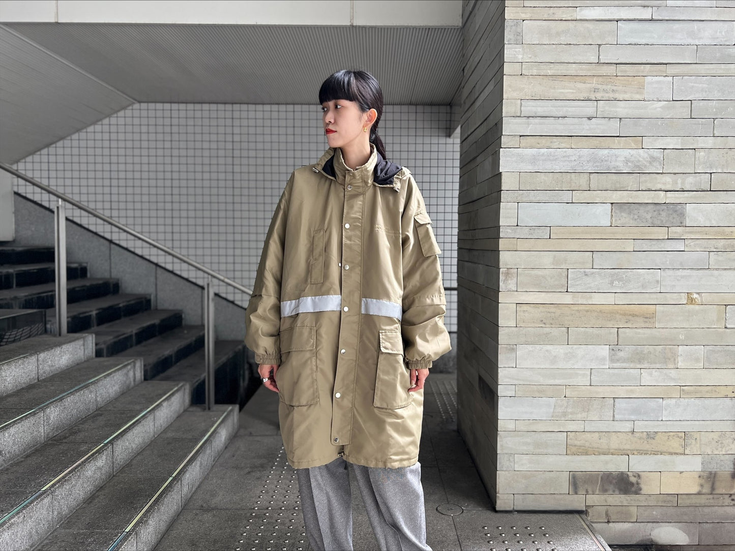 NYLON MIDI HOOD COAT【23AW】