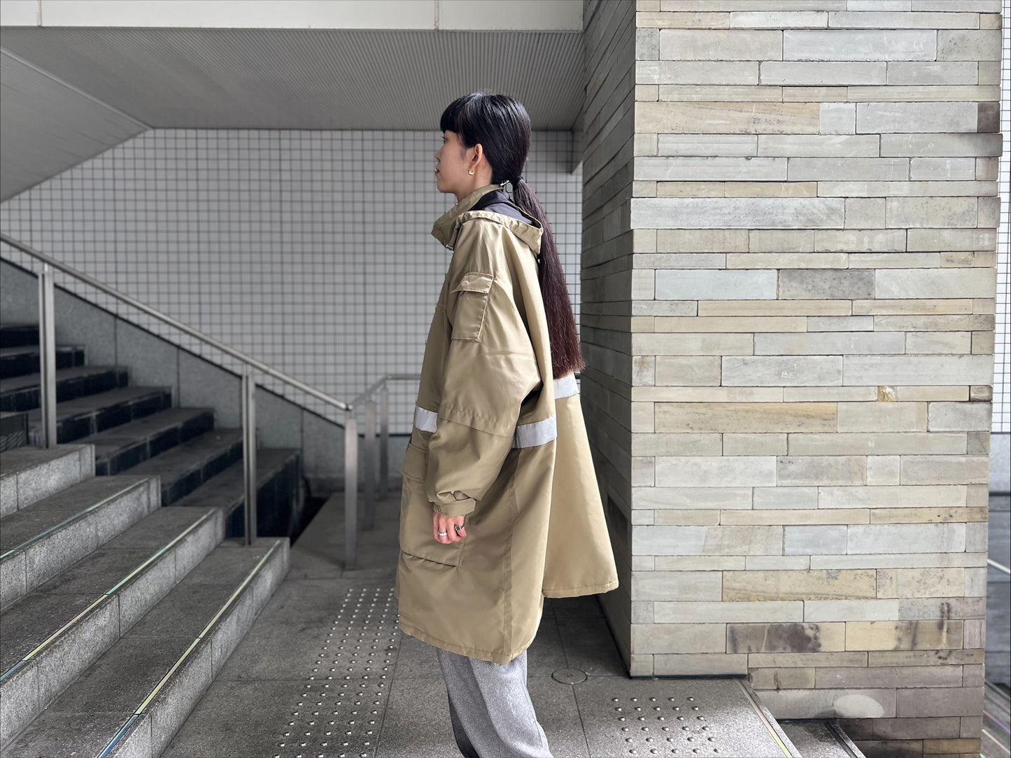 NYLON MIDI HOOD COAT【23AW】