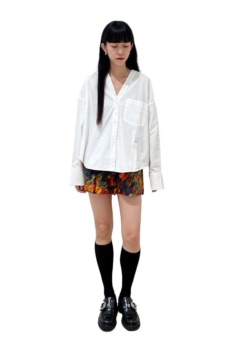 フラワー柄ベルト紐付きショートパンツ【23AW】