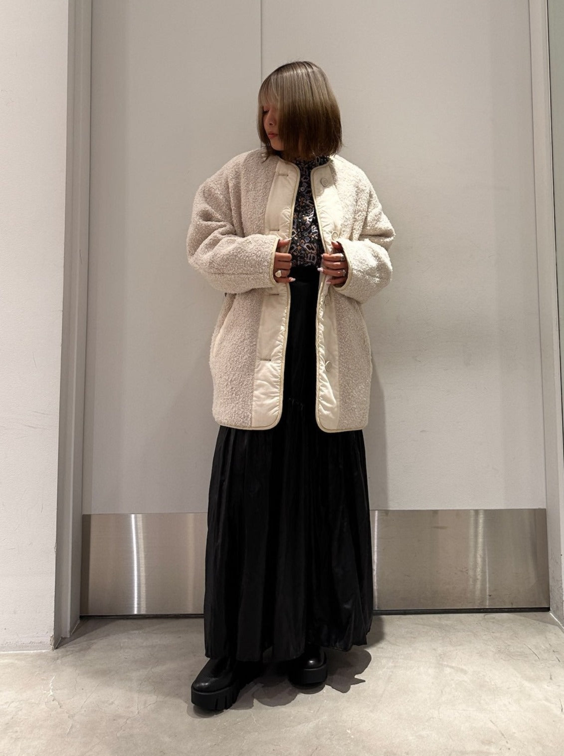 ギャザーロングスカート