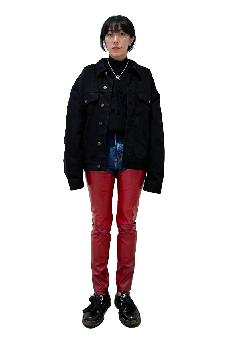 VEGAN LEATHER BI-COLOR PANTS