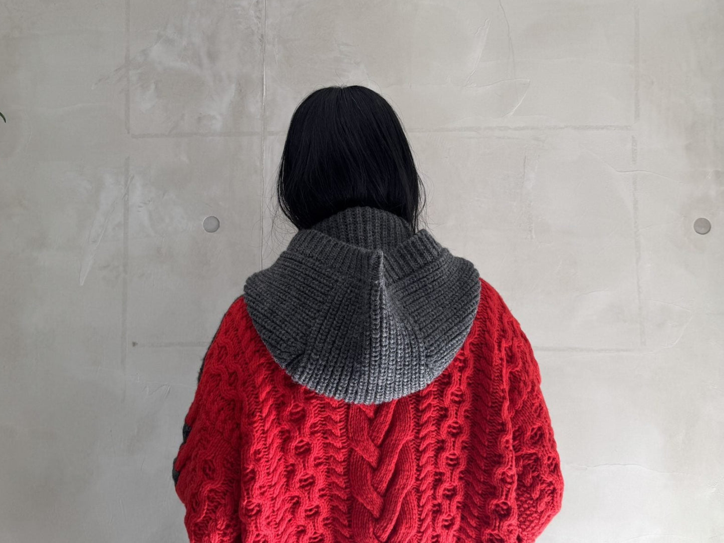 RIBED KNIT HOOD【25AW】