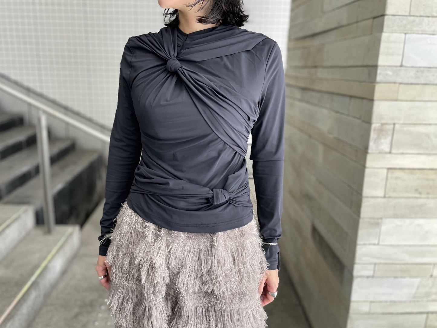 KNOTTED JERSEY TOP【23AW】