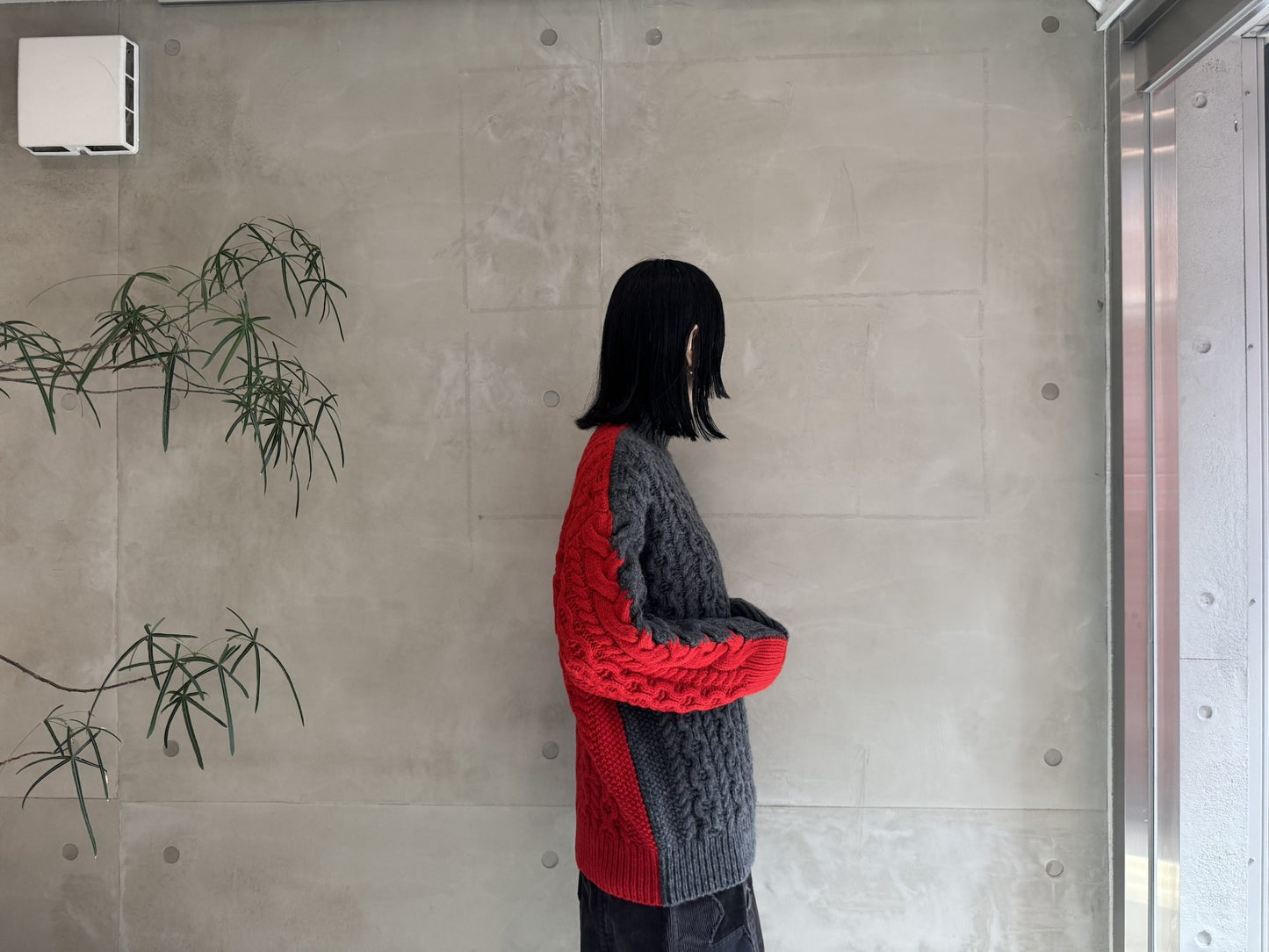 CABLE HIGH NECK KNIT【25AW】