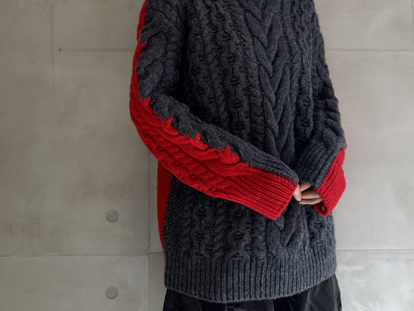 CABLE HIGH NECK KNIT【25AW】
