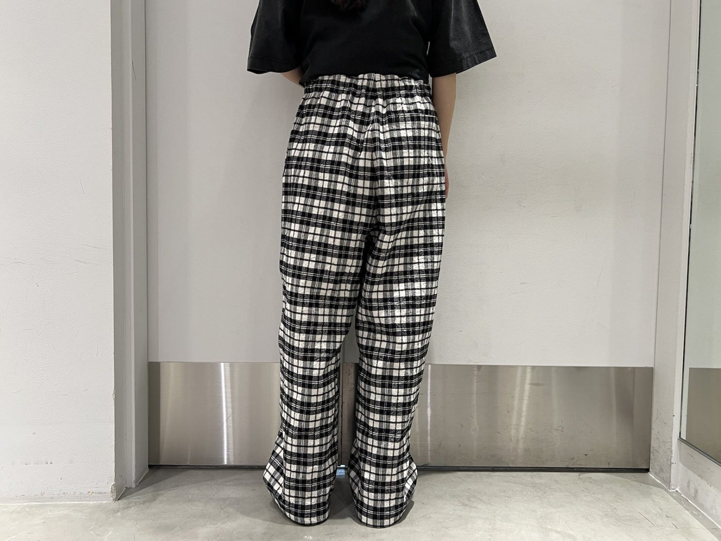 METALIZED WRINKLED PYJAMA PANTS