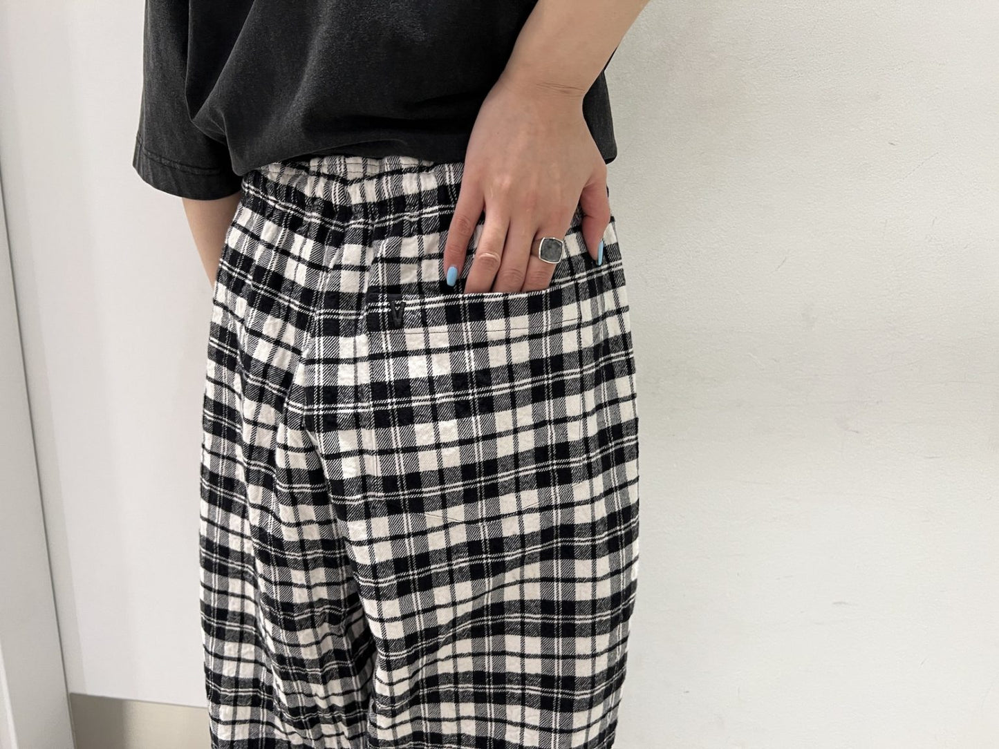 METALIZED WRINKLED PYJAMA PANTS