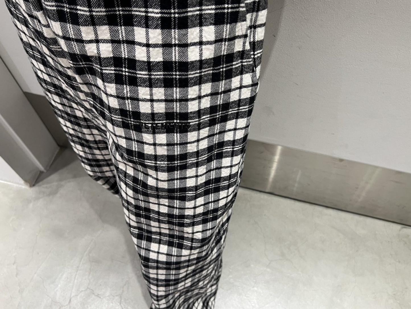 METALIZED WRINKLED PYJAMA PANTS