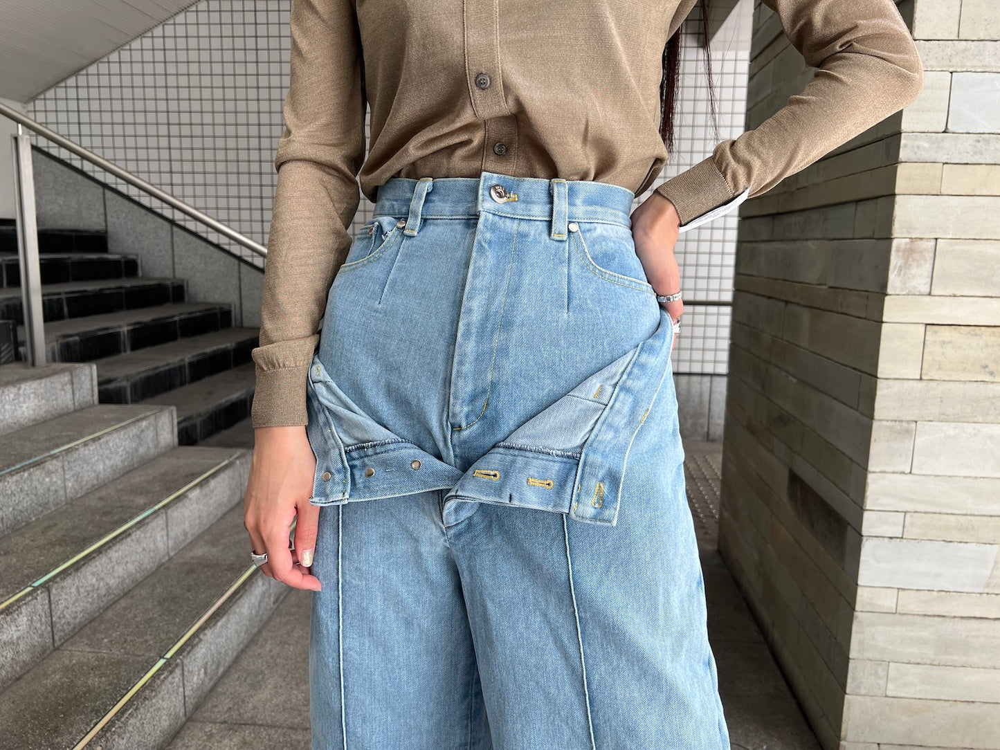 DOUBLE FLAP DETAILED DENIMパンツ【23AW】