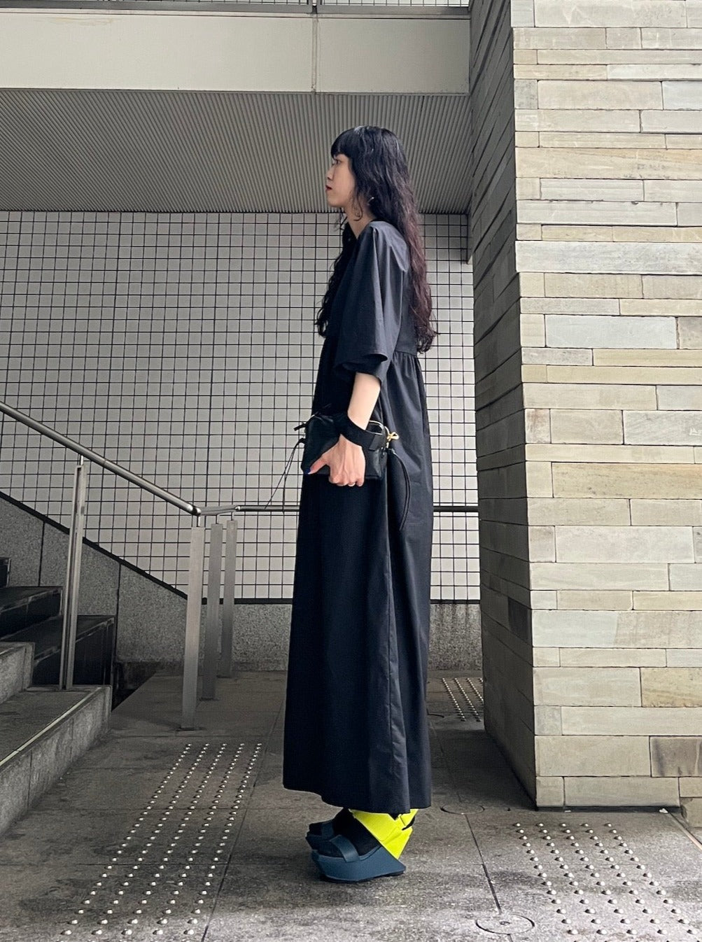 切替ロングワンピース