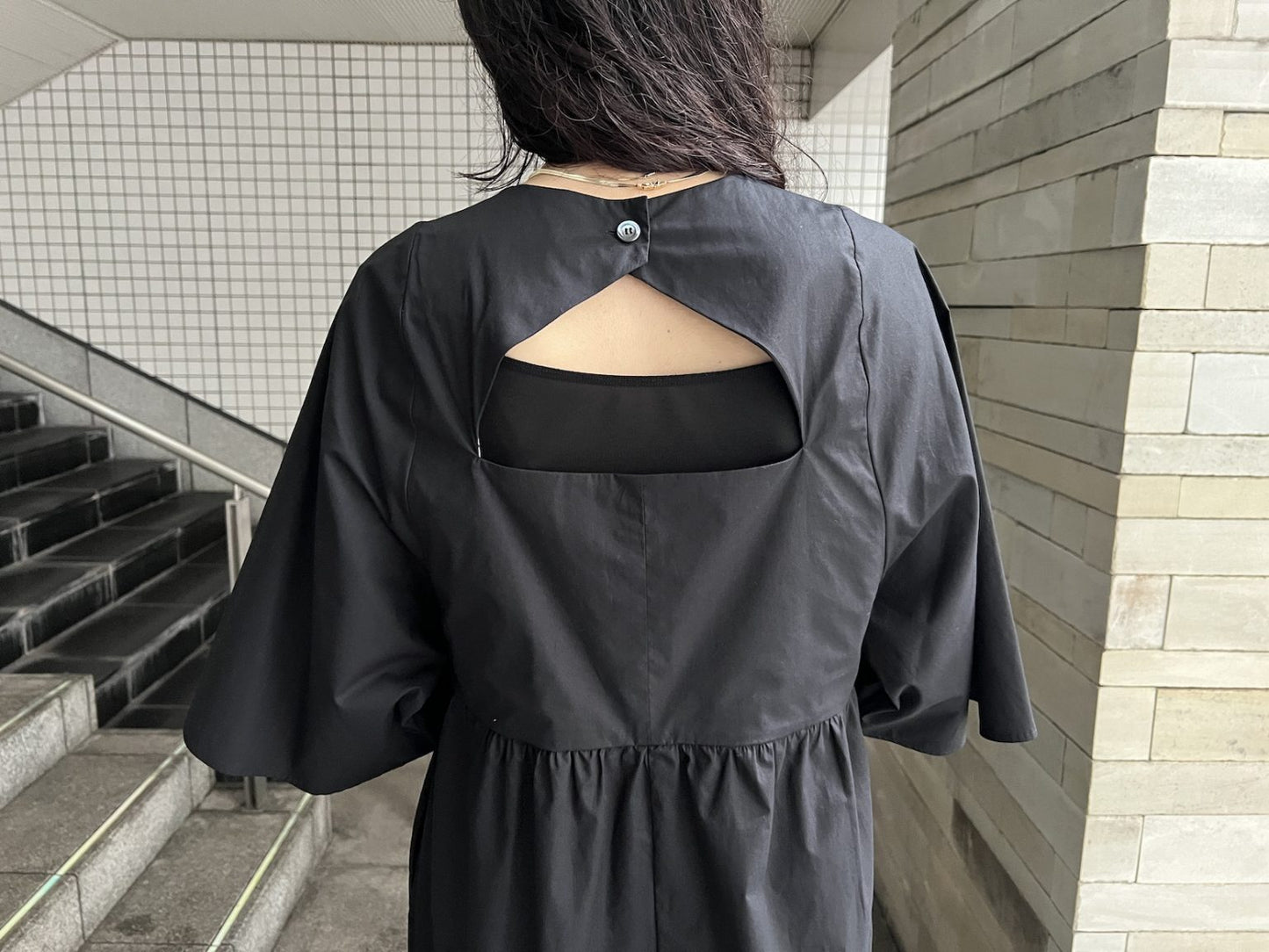 切替ロングワンピース