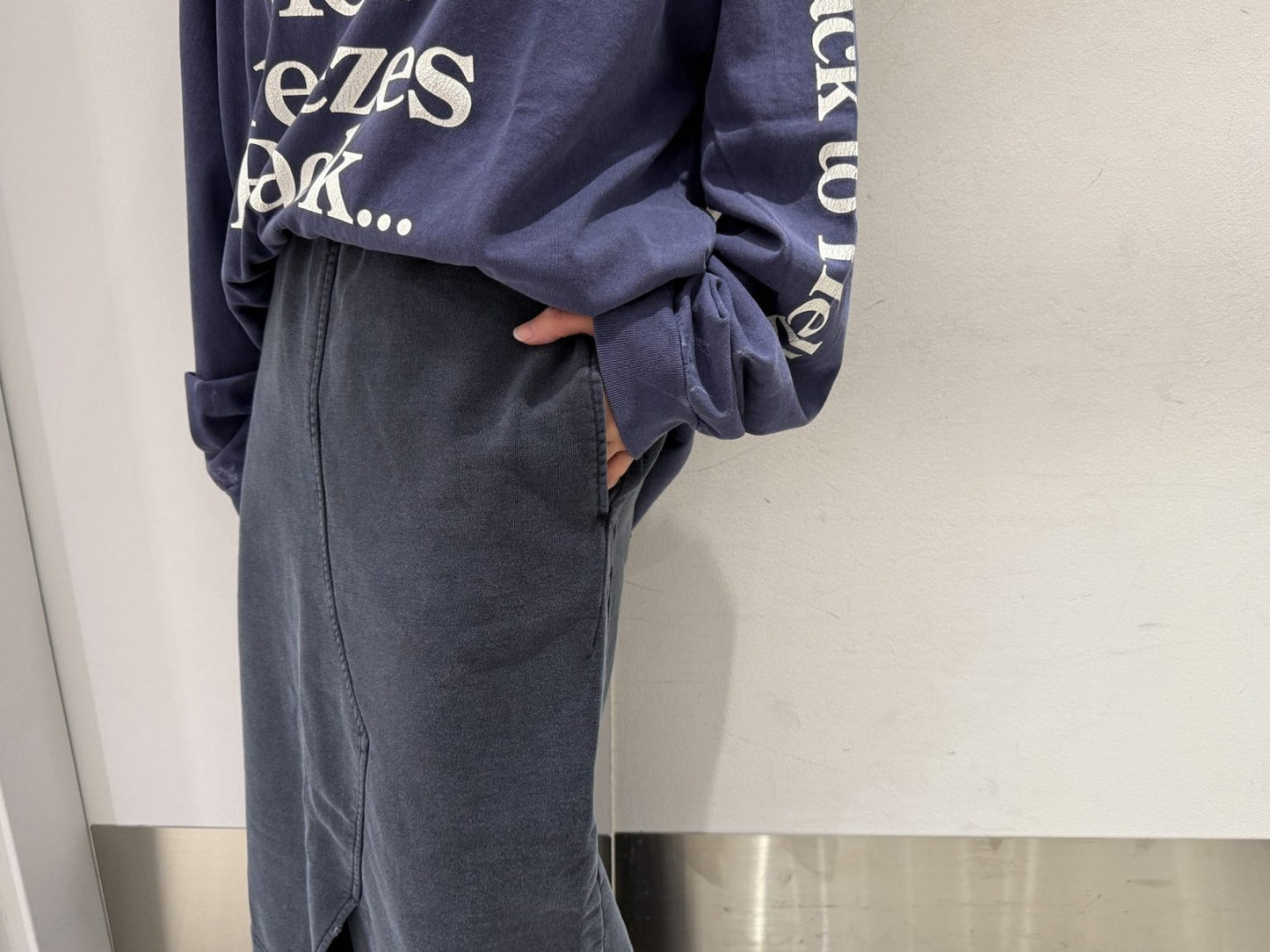 ダメージスウェットスカート【25AW】