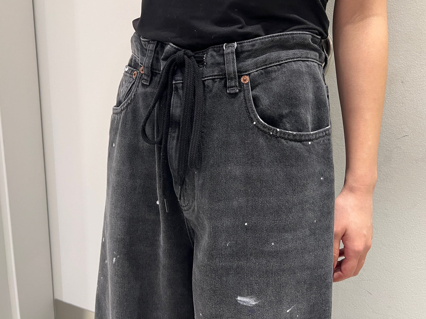 ワイドレッグデニムパンツ