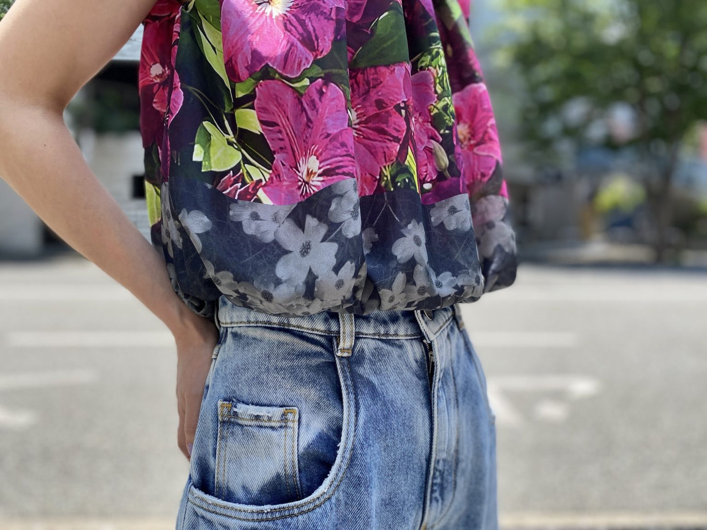 DRIES VAN NOTEN/HERADA総柄ノースリーブトップス